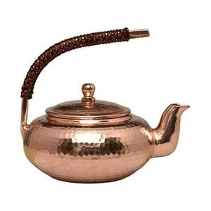 Tetera de Latón de Estilo Moderno de Calidad con Decoración de Cobre para Servir Café y Té en la Mesa de la Cocina - Product Image 1