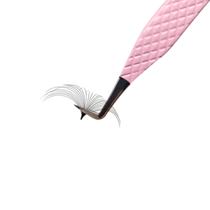 Nouveau diamant saupoudré pointe pince à épiler diamant poignée Extension de cils pince à épiler pointe enduite marque privée - Product Image 3