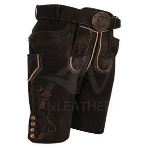 Dernier arrivage Short bavarois pour hommes avec logo personnalisé-Hot Selling German Traditional Knee Casual Breathable Lightweight Button - Product Image 4