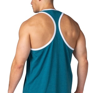 Low MOQ Breathable Woven Sleeveless Muscle Slim Fit Men's <b>Tank</b> <b>Top</b> Reasonable Price Gym Wear with OEM Service Custom Logo Print - Product Image 5
