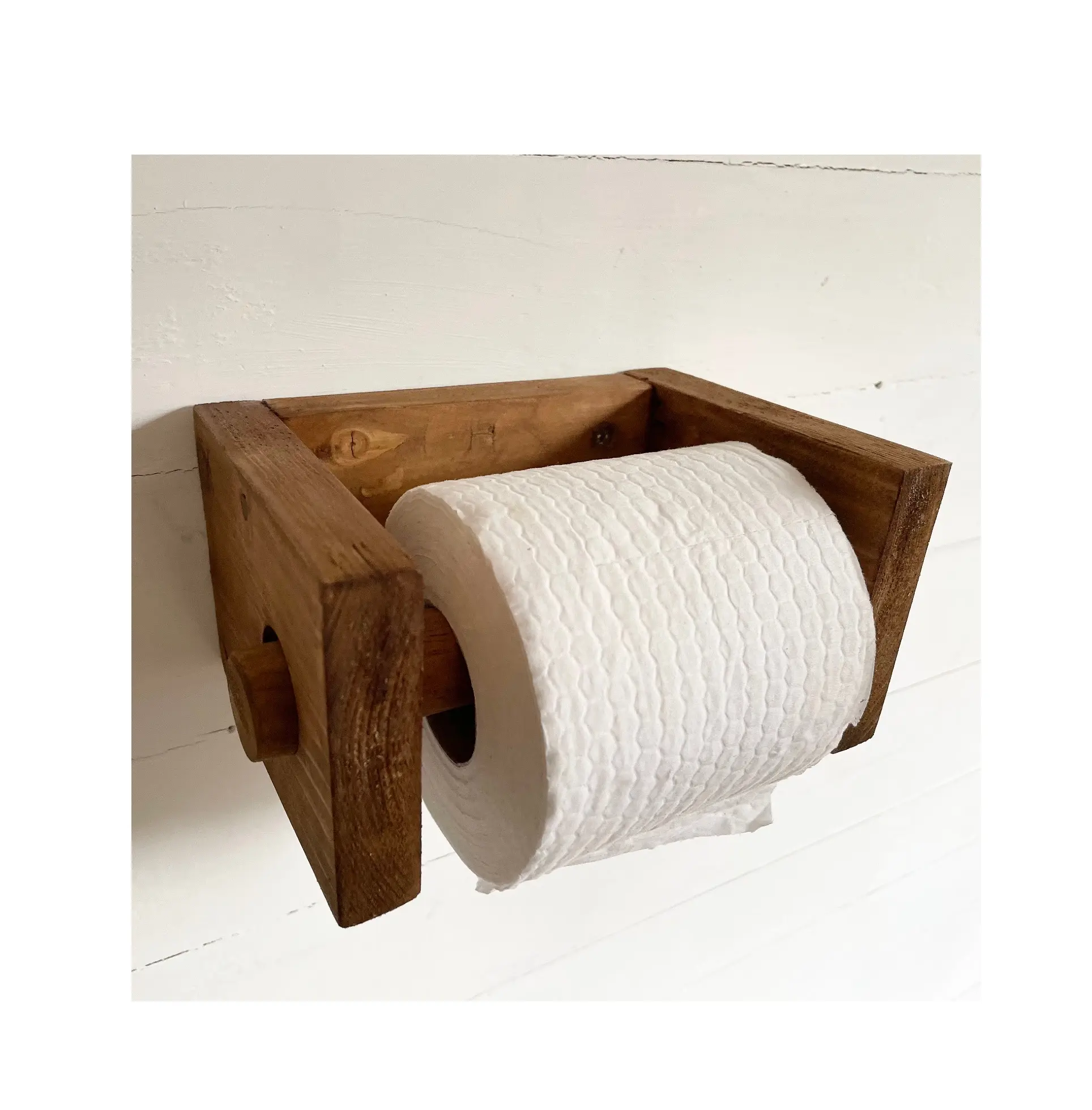 Best Selling Wood Kitchen Office Bathroom Tissue Toilet Paper Roll Holder for wall decorative items