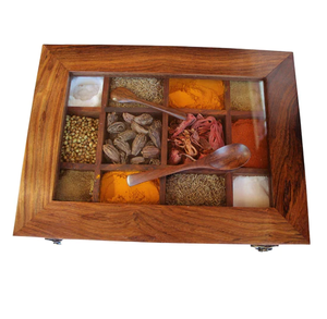 ภาชนะใส่เครื่องเทศทำจากไม้หัตถกรรมในครัวกล่องใส่เครื่องเทศ - Product Image 4