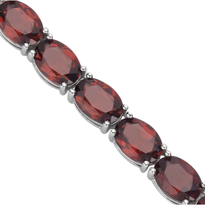 Oval Shaped Red Garnet <b>Tennis</b> <b>Necklace</b> Fashionable <b>Tennis</b> Bracelets Collection - Product Image 3