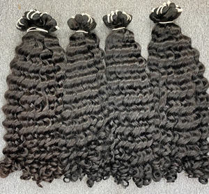Extensions de cheveux vietnamiens bruts de bonne qualité Cheveux bouclés naturels pour femmes Trame de cheveux humains pour femmes noires - Product Image 1