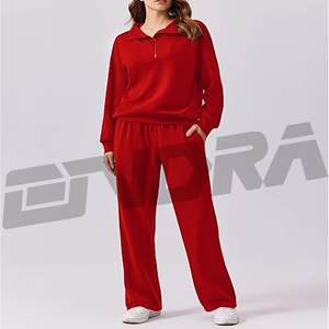 Chándal Rojo para Mujer, Estilo Moderno y Ajustado, Perfecto para el Gimnasio, Viajes, Ropa de Calle, Comodidad, Estilo de Moda para Toda la Temporada, Look Diario - Product Image 4