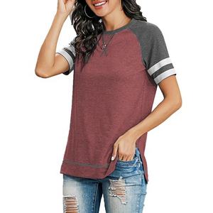 Camiseta raglán de cuello redondo de manga corta para niñas de alta calidad - Product Image 2