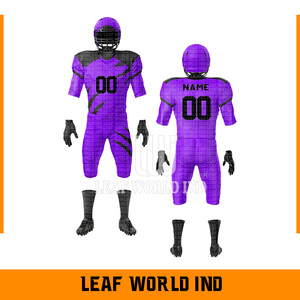 Venta al por mayor de alta calidad de fútbol americano Jersey cómodo equipo desgaste uniforme con mangas cortas MOQ bajo diseño transpirable - Product Image 6