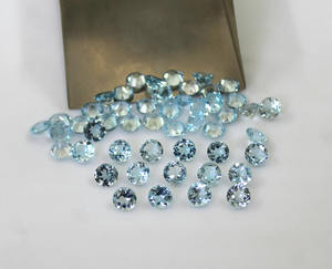 Topacio Azul Cielo Natural de Calidad AAA al por Mayor, Talla Redonda Facetada de 11x11, Corte Radiante, Gema Suelta para Joyería - Product Image 6