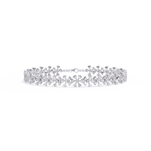 Magnifique bracelet et jonc en or 18 carats avec diamants de laboratoire, accessoire de bijouterie luxueux - Product Image 4