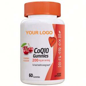 Caramelle Gommose Vegane al Gusto di Ciliegia di Alta Qualità con CoQ10 200Mg, Multivitaminico Organico per la Salute del Cuore e dell'Immunità per Adulti - Product Image 1