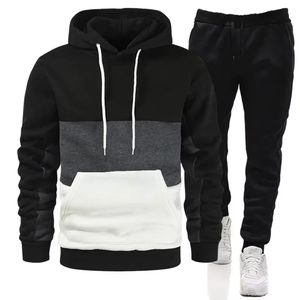Survêtements de sport décontractés pour hommes, 100% coton, imprimés sur mesure, avec option de logo, style vintage, pour l'entraînement et le fitness, collection printemps, trois pièces - Product Image 6