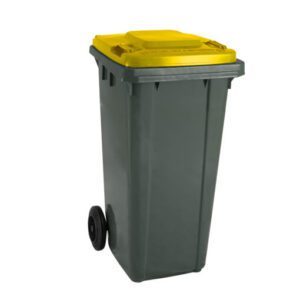 Contenitore IND C/Ruote. Coperchio Giallo. 120 Litri. 1 Unità. - Product Image 2