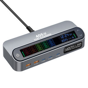 Cargador USB C de 405W, Estación de Carga USB C Multipuerto de <span class=keywords><strong>5</strong></span> Puertos, Cargador de Escritorio y Pared para Laptop, GaN PD 140W para <span class=keywords><strong>iPhone</strong></span> 17 y Samsung 25 - Product Image 1