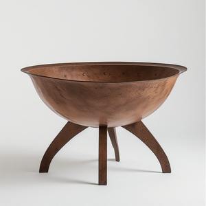 Brasero en métal robuste conçu pour les jardins, les patios et les cours extérieures, offrant chaleur, style et durabilité - Product Image 3