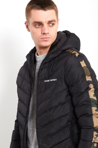 แจ็กเก็ตขนเป็ดแขนยาวสำหรับผู้ชายเสื้อแจ็คเก็ตแบบมีปกเสื้อมีฮู้ดสำหรับผู้ชายโลโก้ออกแบบได้ตามต้องการแบบใหม่ - Product Image 4