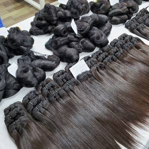 Meilleurs vendeurs de cheveux bruts Vente en gros Extensions de tissage de cheveux raides à double étirage Mèches de cheveux bruts à cuticule alignée - Product Image 5