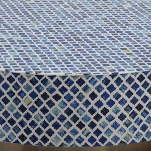 Muebles con incrustaciones de hueso, mesa de centro con incrustaciones de hueso de diseño marroquí de alta demanda con base de latón para el hogar, hotel y restaurante - Product Image 3