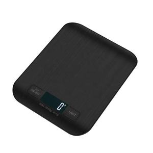 Balance de cuisine électronique en acier inoxydable, protection contre les surcharges, arrêt automatique, écran LCD rétroéclairé, batterie au lithium intégrée - Product Image 4