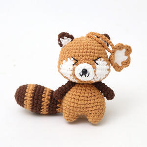 Llavero de Ganchillo de Algodón Tejido con Diseño de Mapache y Zorro, Accesorios para Bolsos, Hecho en China, Venta al por Mayor, Modelo Acki 09 - Product Image 1