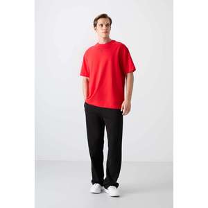 เสื้อยืดคอกลมโอเวอร์ไซส์พิมพ์ลายสำหรับผู้ชาย Tommylife Wholesale รุ่น 88343 สีดำ - FIESTA - Product Image 4