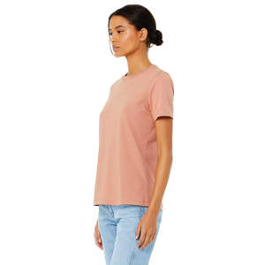 Airlume – T-Shirt à manches courtes en coton peigné et à anneaux pour femme, maillot simple 100% oz en terre cuite, 4.2 - Product Image 2