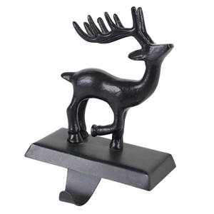 Porte-chaussettes de Noël en aluminium en forme de cerf, figurine en métal argenté, porte-chaussettes de Noël en forme de renne pour la décoration de la maison - Product Image 4