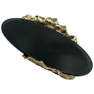 Centro de Mesa Artístico de Metal con Acabado Dorado, Tazón Decorativo Texturizado para Servir en Bodas, Hoteles y Eventos Especiales - Product Image 6