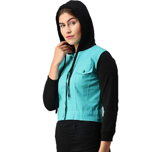 แจ็กเก็ตยีนส์แบบยั่งยืนสำหรับผู้หญิงเสื้อโค้ทยีนส์ระบายอากาศได้มีกระดุมเสื้อผ้าแฟชั่นสำหรับฤดูหนาวสำหรับฤดูใบไม้ร่วง - Product Image 1