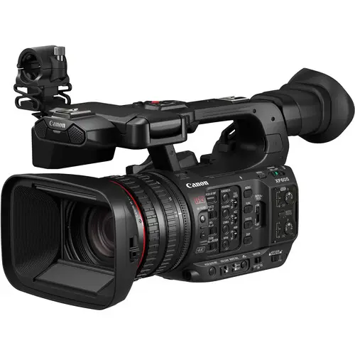 OEM XF605 UHD 4K HDR Camcorder profesional dengan stabilisasi Digital optik fokus diskret, Iris, cincin lensa Zoom