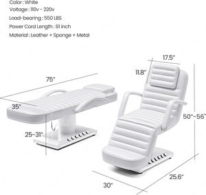 Lettino da Massaggio Elettrico Moderno di Lusso per Salone, Spa, Trattamenti di Bellezza, Ciglia, Tatuaggi, Ceretta ed Estensione Ciglia - Product Image 6