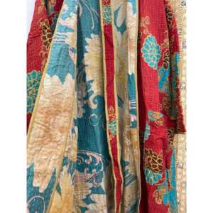 Chaqueta Kantha Acolchada Reversible Vintage para Mujer, Blazer de Cuero para Otoño, Talla XL, Diseño Oriental con Parches de Algodón Personalizados - Product Image 3