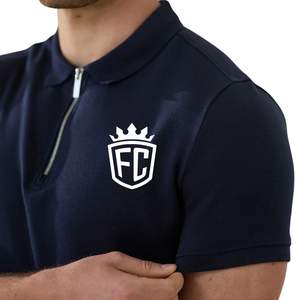 Polo Azul Marino para Hombre, Manga Corta, Algodón Piqué, Corte Casual Elegante, para Oficina, Golf, Uso Diario - Product Image 3
