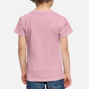 T-shirt d'été en coton lourd surdimensionné unisexe pour enfants Logo personnalisé Couleur unie Col rond T-shirts unis pour garçons - Product Image 2