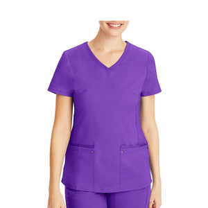 Logo personnalisé tissé maillot imperméable infirmière gommage costume hauts extensible ensembles d'allaitement médical hôpital uniformes femmes - Product Image 5