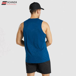 Wholesale Custom <b>Men's</b> Gym Active Wear High Quality Breathable Fitness Sports <b>Tank</b> <b>Top</b> with Quick Dry Zipper Pocket - Product Image 2