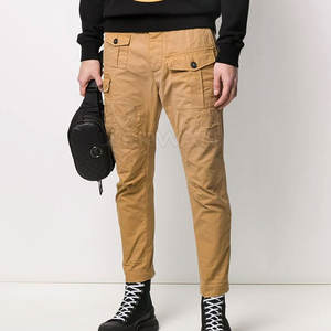 Meilleur prix Pantalon cargo pour homme avec taille haute léger style décontracté motif droit pour adultes Streetwear - Product Image 4