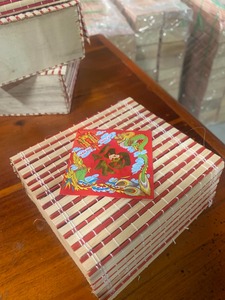 Bamboo Roll-Up Gift <b>Basket</b>, Elegant Lovely Square Bamboo <b>Small</b> Display Boxes, Handwoven Natural Storage for Home or Souvenir - Product Image 5