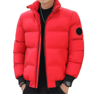 Abrigo de bombardero acolchado con cremallera completa chaqueta acolchada con capucha invierno a prueba de viento aislado logotipo personalizable prendas de vestir de lona para hombres - Product Image 2