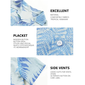 Chemises hawaïennes en twill personnalisables pour hommes - Séchage rapide, respirantes, décontractées, manches courtes, vêtements de plage d'été - Product Image 2