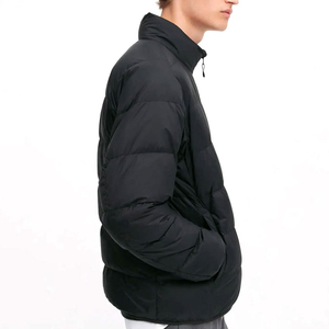 High Quality Custom Logo Printed Winter Varsity <b>Jacket</b> for <b>Men</b> Stand Collar Bubble Puffer <b>Long</b> Pockets New Condition Wholesale - Product Image 5