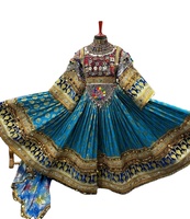 Fabricants professionnels afghans pour femmes, vêtements faits main, style tribal vintage, dentelle, boutons, sequins, manches longues, écologiques, longueur ras du sol