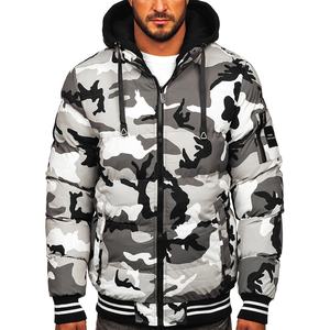 Men's Winter Coated Canvas Puffer Jacket Waterproof Hooded Cheap Wholesale Warm - Product Image 3