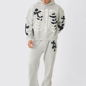 2025 <b>New</b> Arrival Men's Pullover for Puff Print Tracksuit Comfortable Fit Reasonable Prices for Winter Season with Solid Patter - Product Image 1