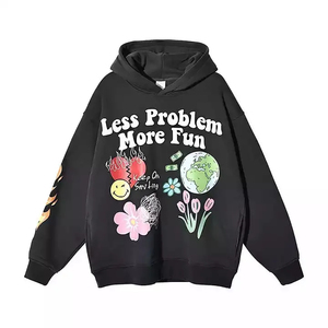 Meilleur vêtement décontracté unisexe impression bouffante 3D sweat à capuche avec logo coupe surdimensionnée poids lourd XS polaire sweat à capuche impression en mousse unisexe - Product Image 1