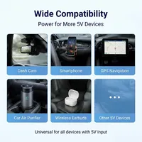 Cable de Alimentación para Cargador de Coche con Cable de Bajada de Voltaje 12V 24V a 5V 2.5A 3.5M para Dashcam, GPS, Rastreador, Teléfono, OEM, Envío Rápido