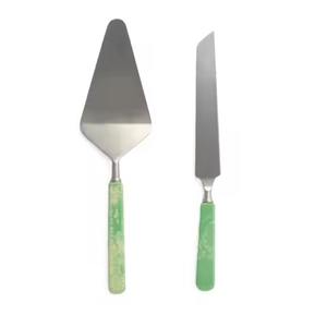 Servidor de Pastel de Acero Inoxidable con Mango de Resina, Decoración de Mesa y Utensilios de Cocina para Fiestas de Cumpleaños - Product Image 1