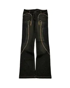 Hoge Kwaliteit Vintage Wash Slanke Bootcut Denim Mannen Broek Katoen Mode No Stretch Heren Jeans