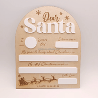 Lettre du Père Noël pour la veille de Noël des enfants |   Panneau « Cher Père Noël », accessoire photo de Noël pour enfants