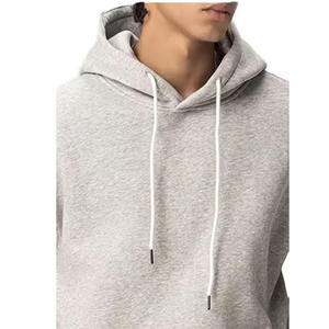 Sudadera con Capucha para Hombre, Color Gris Claro, Personalizable OEM, 100% Algodón, Diseño Sólido, Hombros Caídos, Corte Holgado - Product Image 5