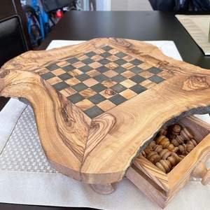 Juego de Ajedrez de madera personalizado al por mayor de lujo práctico portátil, juego de ajedrez de gran tamaño, tablero plegable, tablero de piezas de ajedrez - Product Image 3